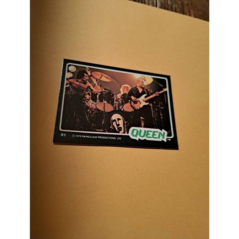 Vintage 1979 Raincloud Productions Queen Trading Card #51 Rock Band Memorabilia